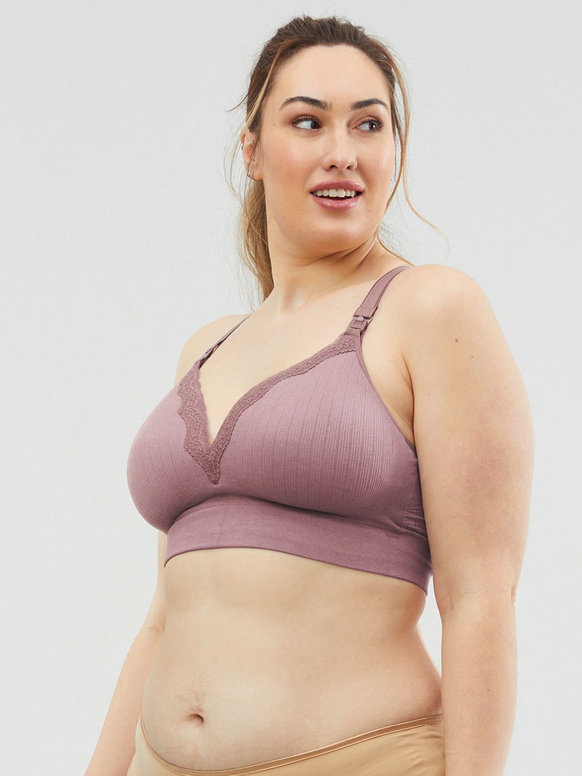 tutti frutti nursing bra - mauve