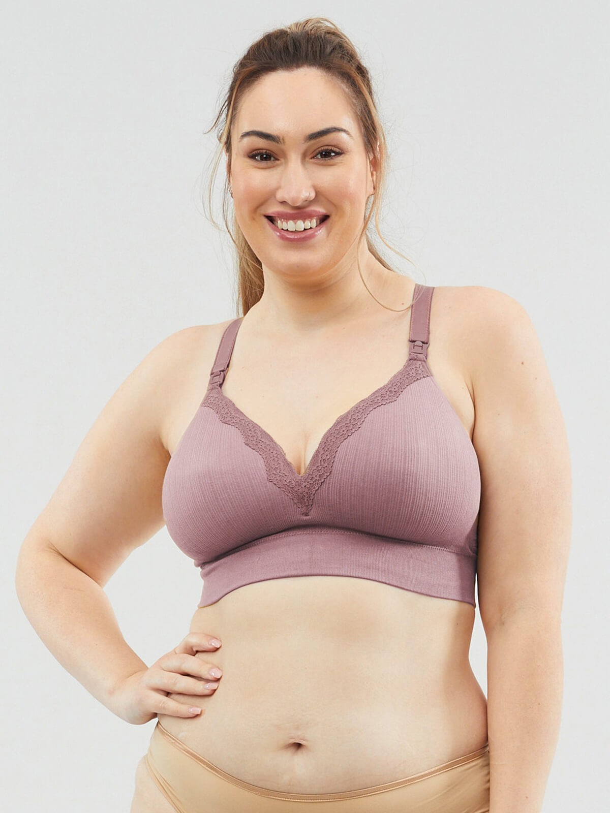tutti frutti nursing bra - mauve