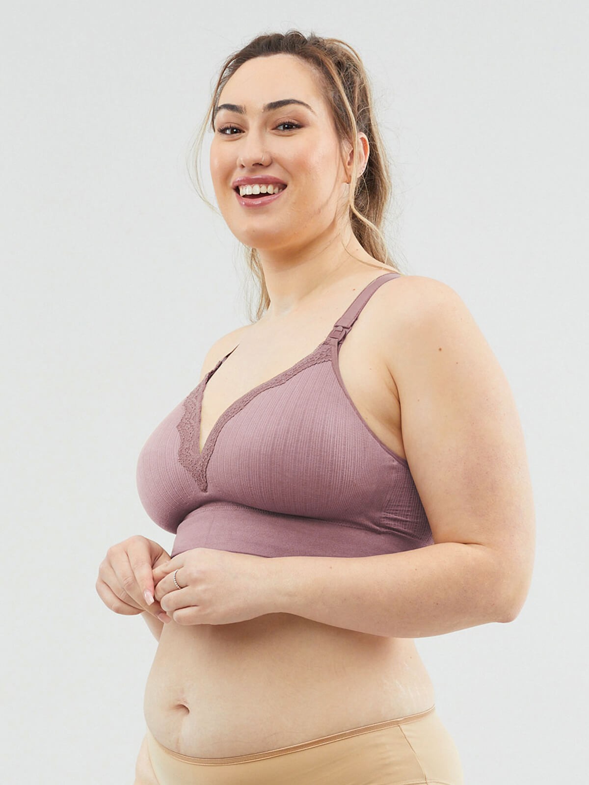 tutti frutti nursing bra - mauve