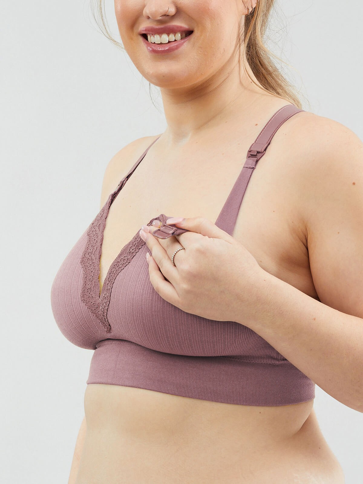 tutti frutti nursing bra - mauve