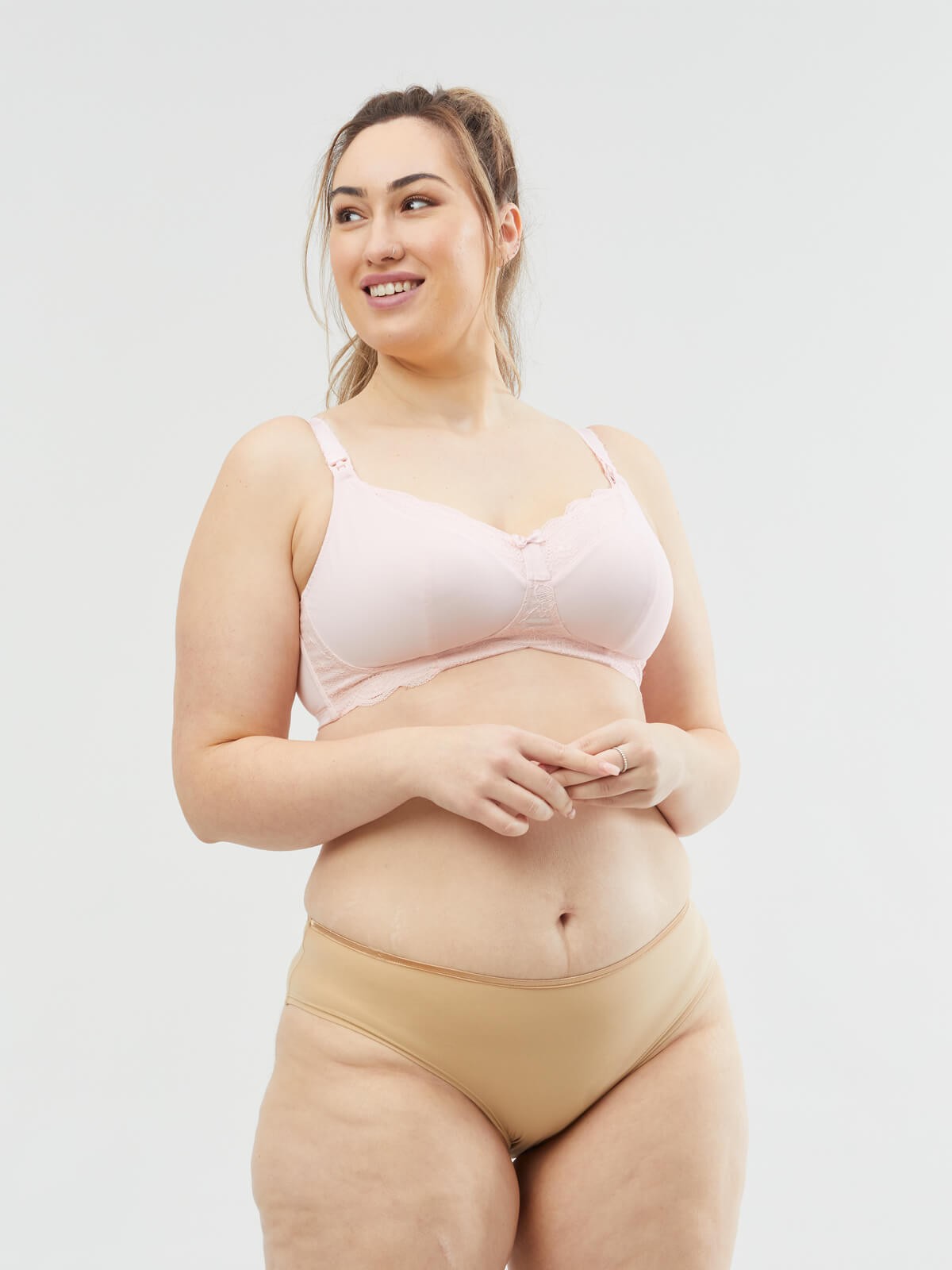 taffy non wire nursing bra - rose