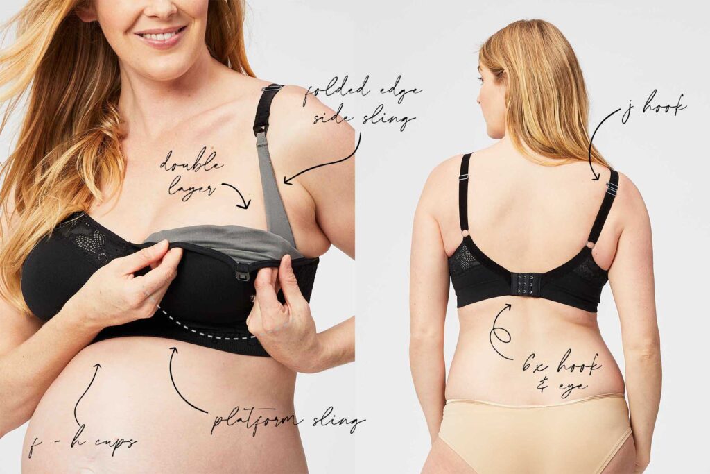 black lux nursing bra