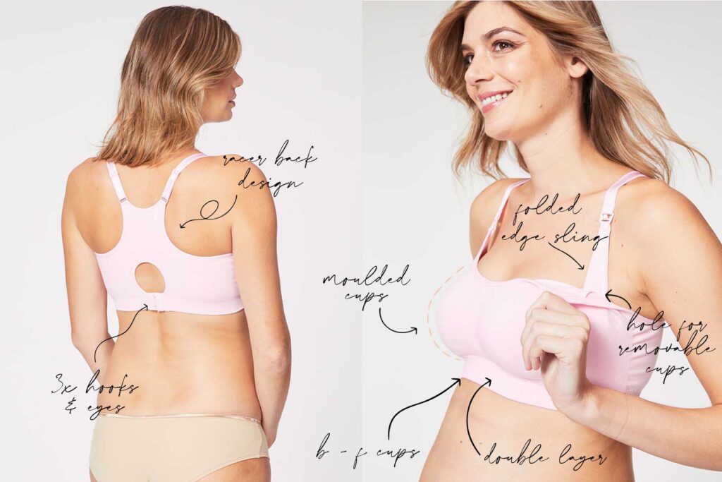 pink cotton candy nursing bra