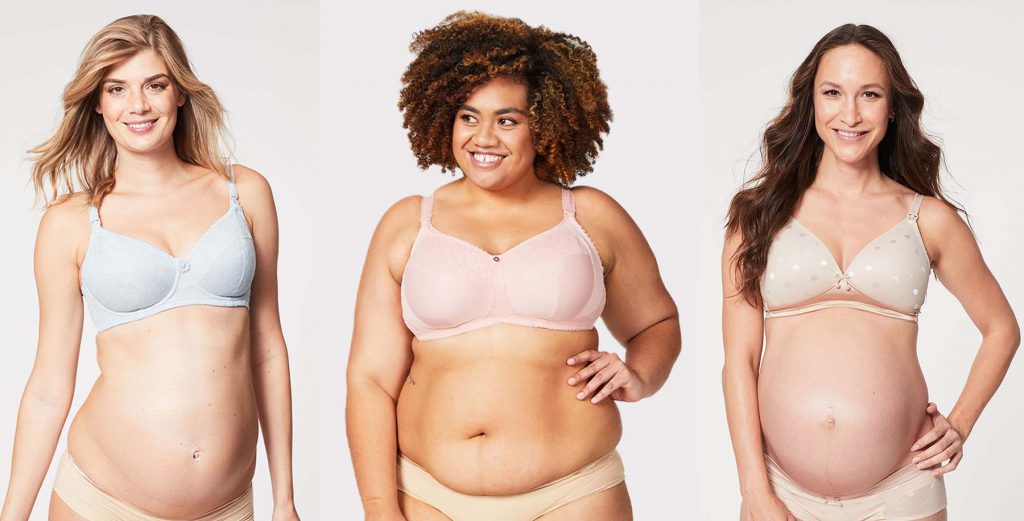 women wearing nursing bra